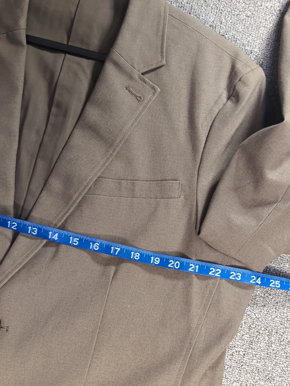 L.L. Bean Canvas Sport Coat Size 44 Short In Earth Brown Cotton - Elbow Pads